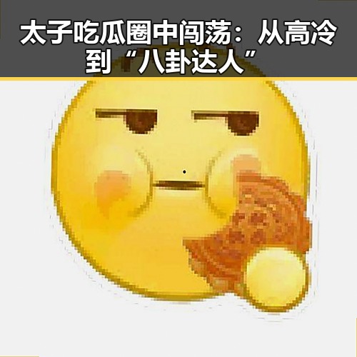 太子吃瓜圈中闯荡：从高冷到“八卦达人”